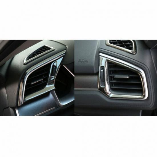 Fit For Honda Civic Black Titanium Air Outlet Vent Trim Left And Right 2016-2021