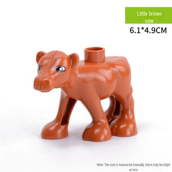 Lego-Compatible Large Animal Accessories Building Blocks for Kids' Prairie, Ocean, Jungle Simulations, Ages 3+