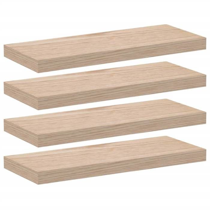 VidaXL Étagères flottantes 4 pcs 60x23,5x4 cm bois d'ingénierie, étagère murale, planche d'étagère, étagère murale de salle 4010690