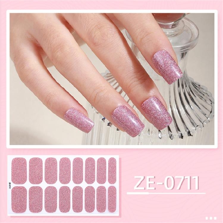 Gels Nail Strips Selff-Adhesive Gels Nail Stickers Solid Color Nail Art Stickers Nails Polish Wraps Nail Stickers