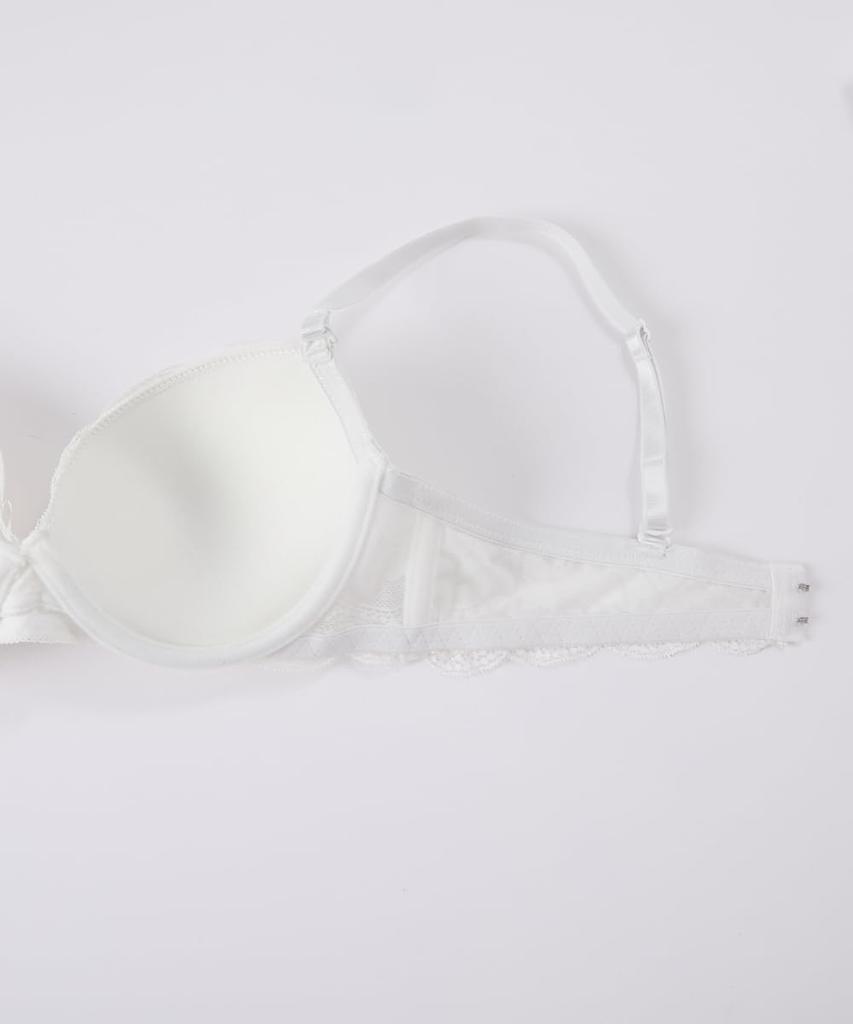 Underbelt Design Lace Bra and Shorts [Nissen] Set, Off-White, G80/L