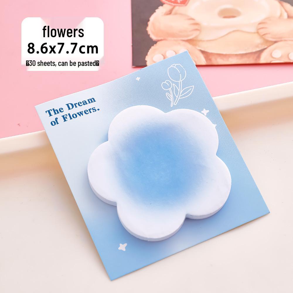 Irregular Gradient Sticky Notes - Tearable, High-Value Student Reminder and Study Stationery. 8.6*7.6 cm