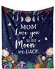Perfect Gift to Mom Funny cartoon thin Blanket for Festival Mother's Day Birthday gift for Mama Daughter for Nap Reading Camping