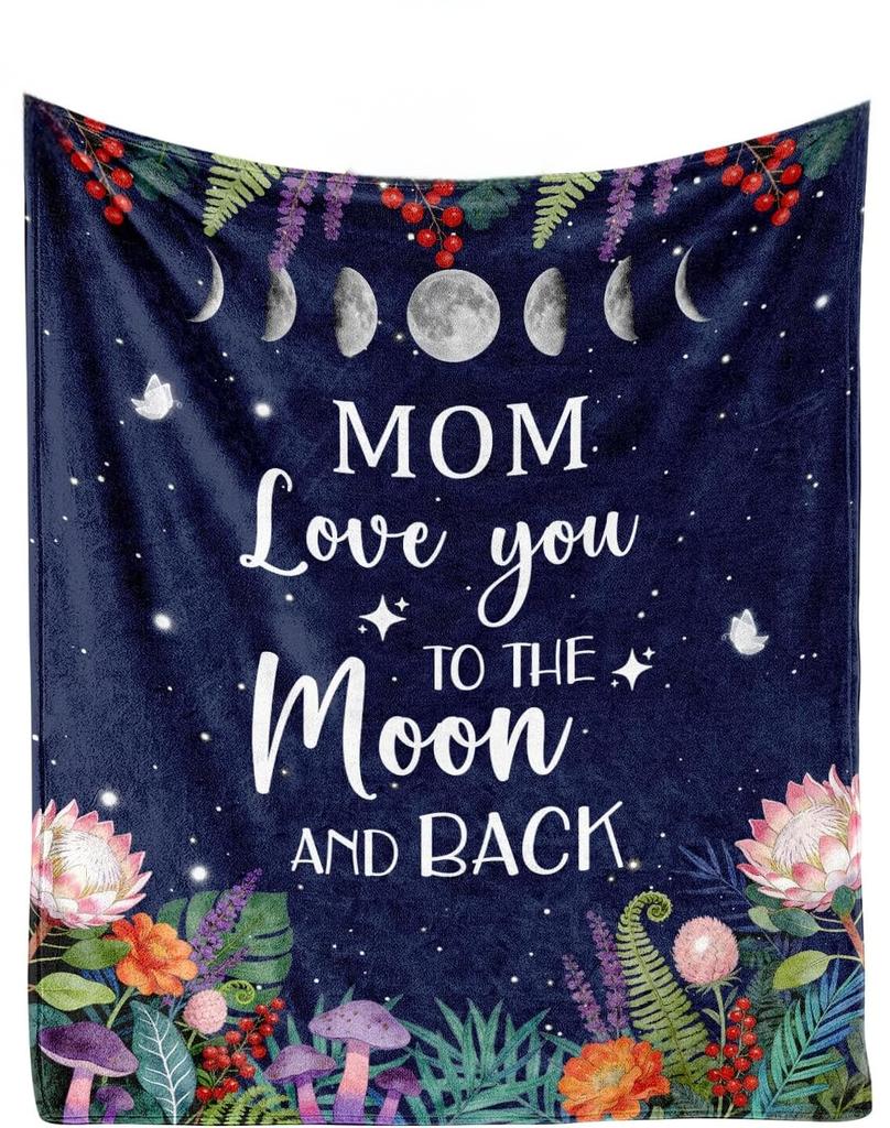 Perfect Gift to Mom Funny cartoon thin Blanket for Festival Mother's Day Birthday gift for Mama Daughter for Nap Reading Camping