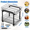 Pull-Out Under Sink Organizer Sliding Spice Storage Rack Height Adjustable Kitchen Bottle Can Cabinet Under Organizer Shelf