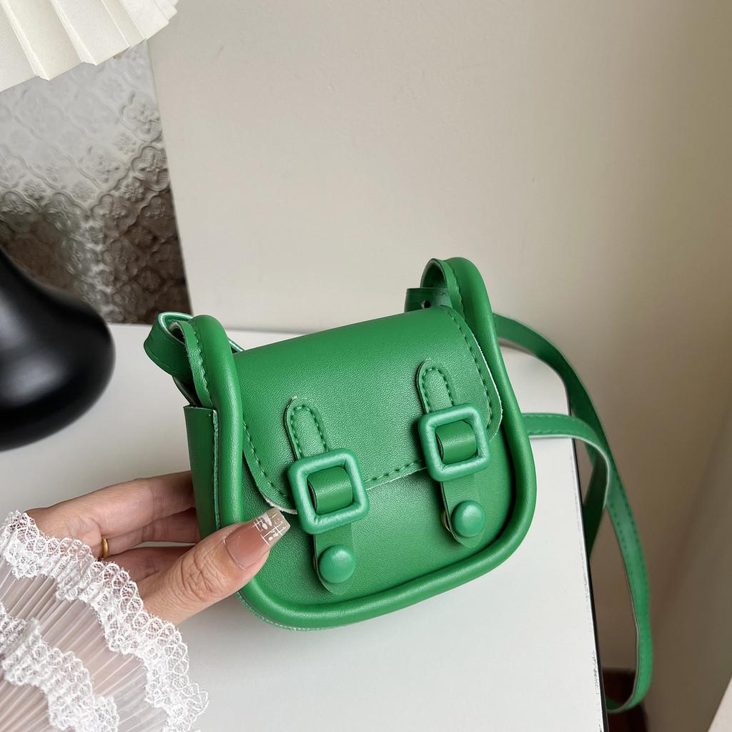 Vintage Style Small Pu Crossbody Bag With Top Magnetic Flap For Girls