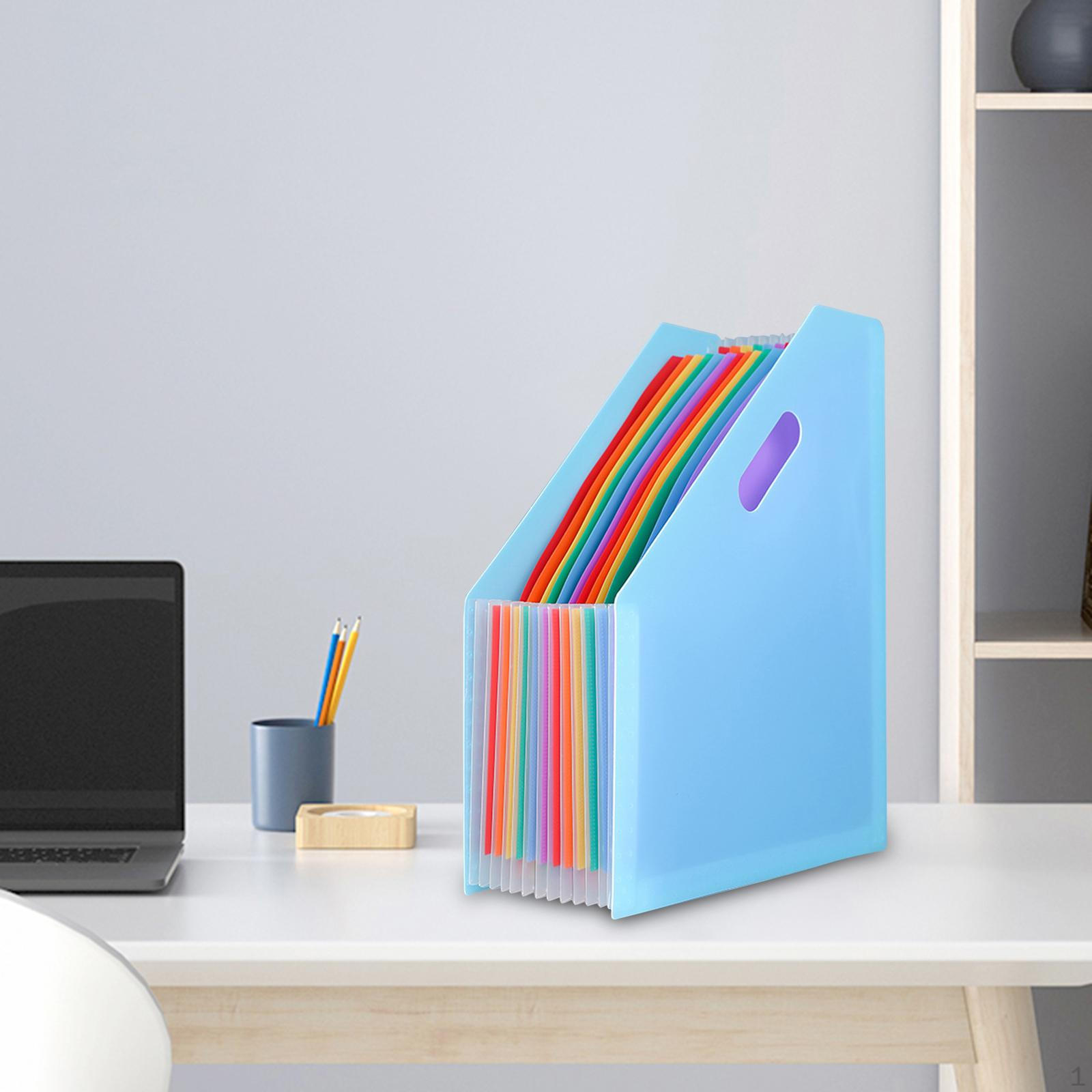 

Органайзер для файлов Аккордеон с 13 карманами Сумка для документов формата А4 Большая вместимость Расширяемая синий