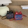 Children Bow Cherry Fruit Pattern Mini Purse With Embroidery Key Girls Holder
