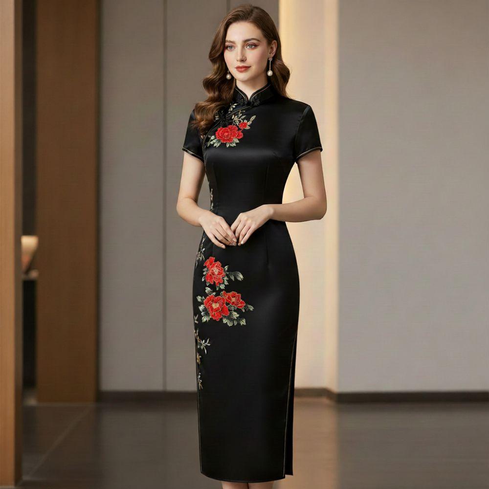 Fashion Elegant Peony Embroidery Patch Floral Embroidery DIY Floral Applique Sewing Accessories