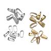 50Pcs/Pack Stainless Steel Buckle Clasp Charm Connectors Clip Pinch Bail Clasp for Necklace DIY Jewelry Making Accessories