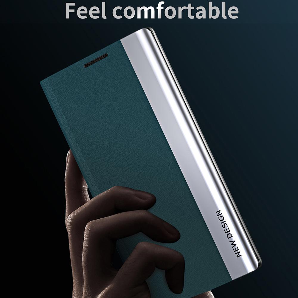 For Samsung Galaxy A25 5G (Global) (161.0x76.5x8.3mm) Case Drop-proof PC Shell+Leather Stand Phone Cover