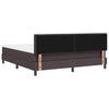 Box Spring Bed with Headboard Dark Brown 180 x 200 cm Fabric