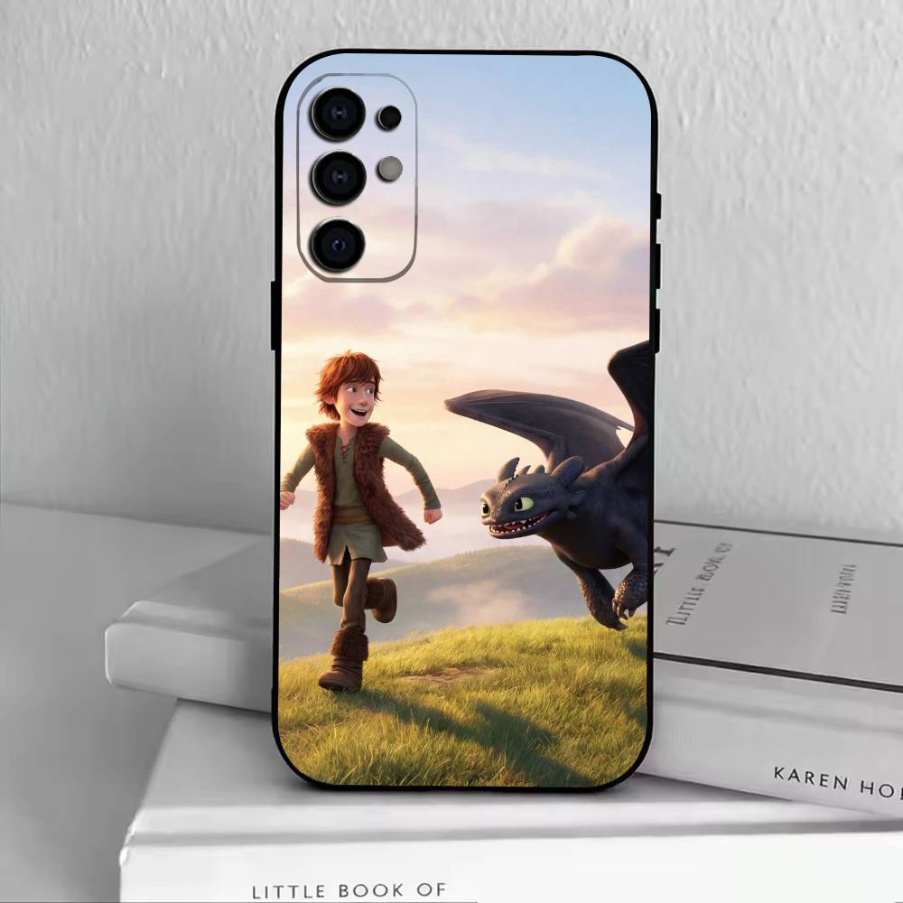 Funda de Teléfono de H-Hipo y Chimuelo Para Samsung S25,S24,S21,S22,S23,S30,Ultra,S20,Plus,Fe,Funda Negra de Silicona Blanda