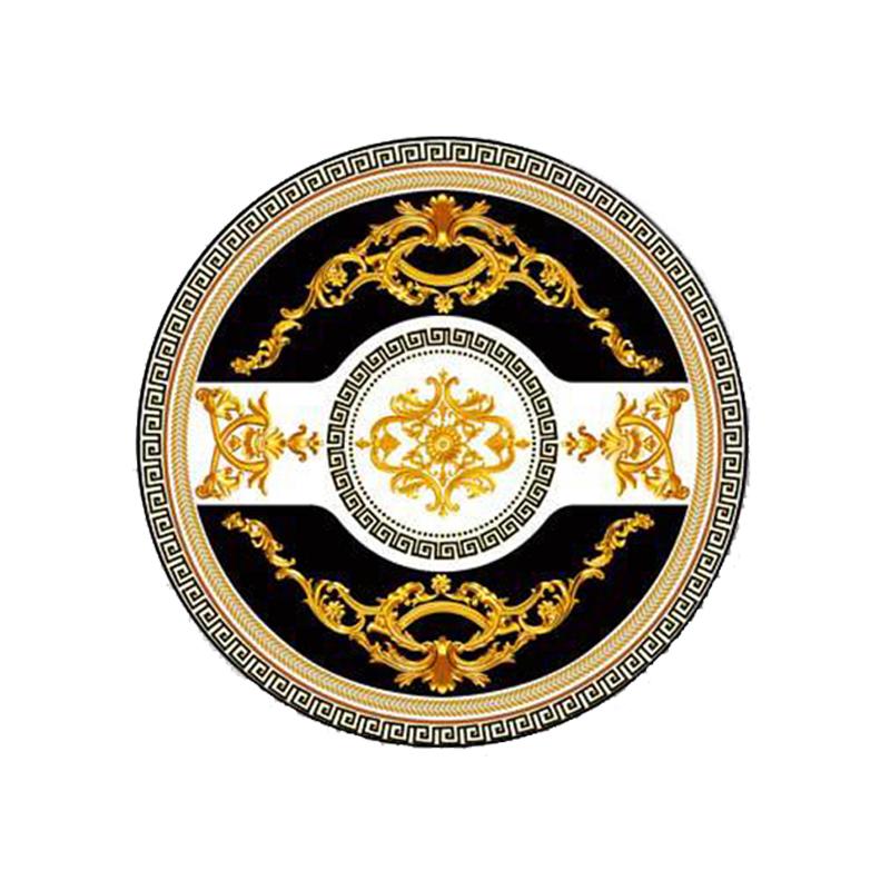 

Роскошный ковер для гостиной, черный, белый, золотой, геометрический, круглый ковер в этническом стиле, коврики для декора спальни, домашний коврик для стула 140cm