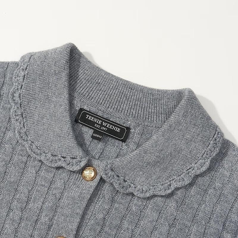 Teenie Weenie Women's Polo Collar Knit Cardigan