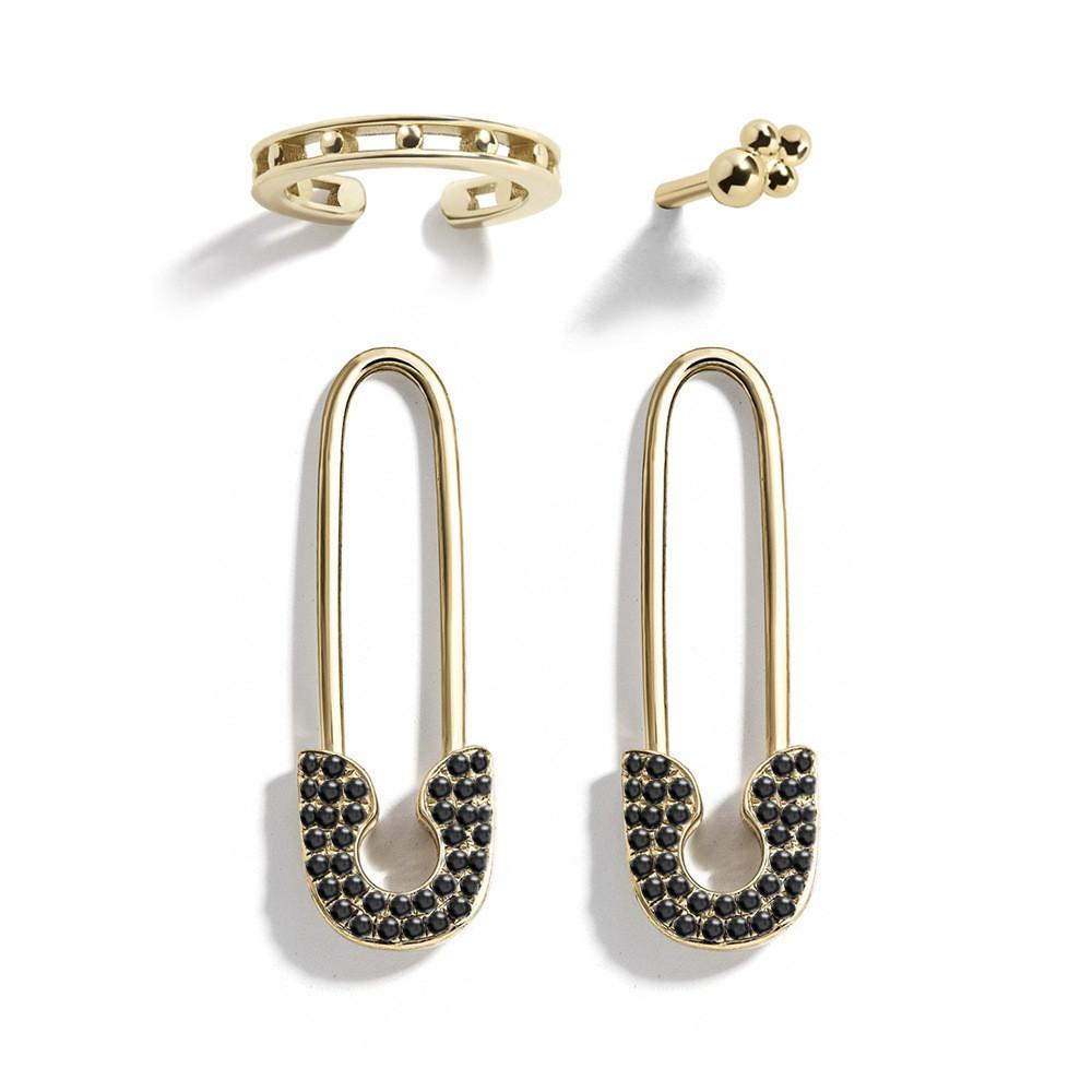 Chic Alloy European Earring Set With Dazzling Rhinestones Fourpiece Collection