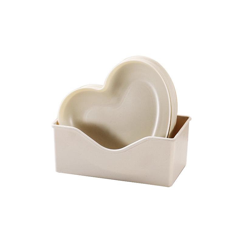 Heart-shaped Snack and Fruit Dish for Dining or Coffee Table