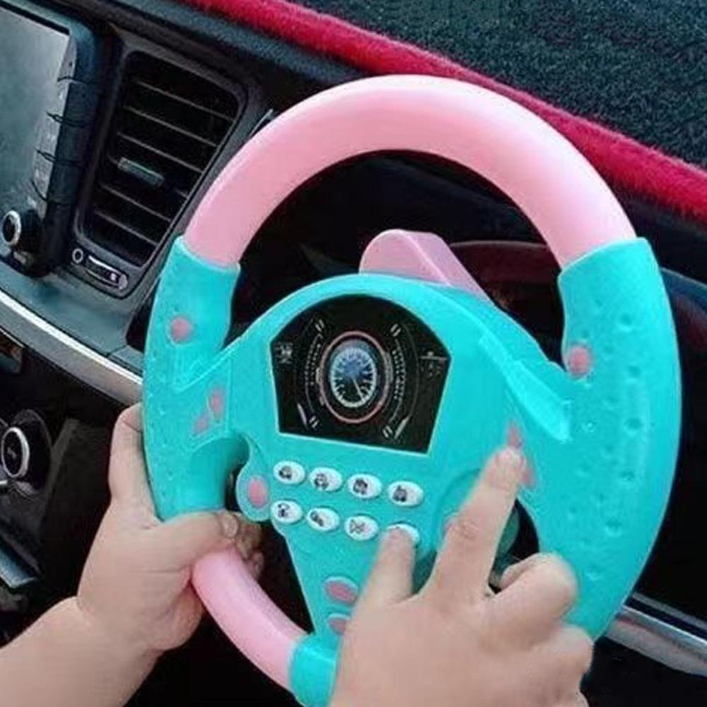 Montessori Copilot Music Steering Wheel Multi Functional Simulate Driving Car Toy Outdoor Toys