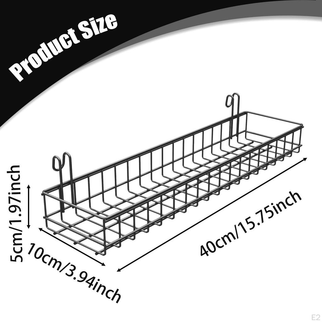 Hanging Wire Basket Storage Shelf Rack Wall Mounted Organizer Kitchen for Grid