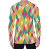 Simple Argyle Pattern Men's T-shirts Fashion Casual 3D Printed Long Sleeve T-shirts Loose Round Neck Streetwear Pullovers