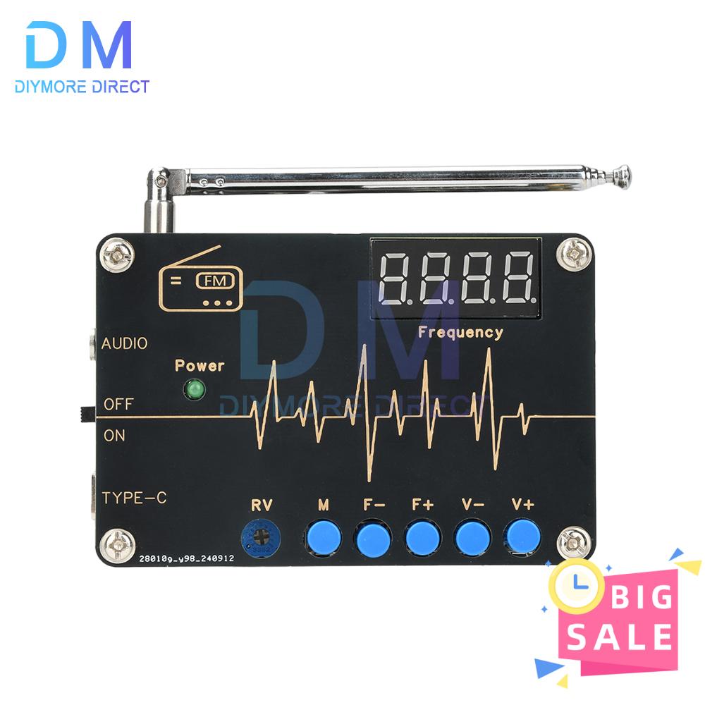 DC 5V RDA5807M Radio Kit FM Electronic Fabrication Full Frequency Soldering Assembly DIY Loose Parts Type C