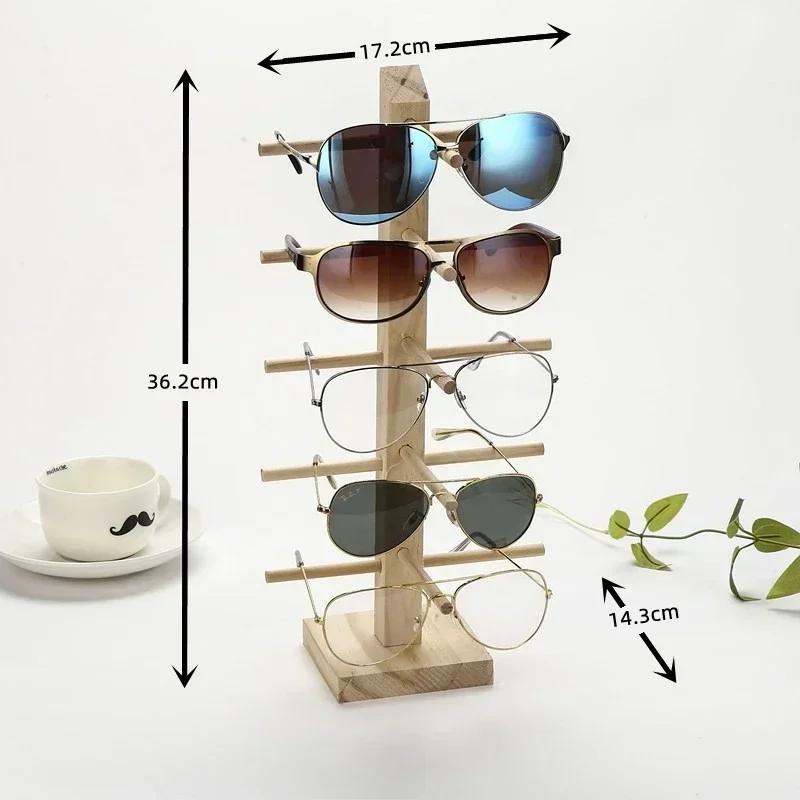 Multi Layers Wood Sunglass Display Racks Shelf Eyeglasses Show Stand Jewelry Holder For Multi Pairs Glasses Showcase Women