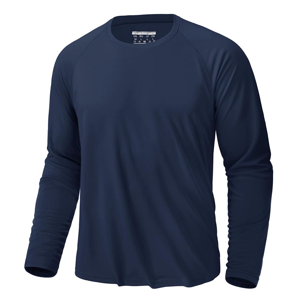 TACVASEN UPF 50+ Sonnenschutz T-Shirts Herren Schnelltrocknend Langarm Sport T-Shirts Performance Sport T-Shirts Oberteile