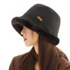Autumn and Winter Wool Pot Hat for Women, Thickened Warm Fisherman Hat, Face-enhancing Small Bucket Hat, Plush Cold-resistant Ear Protection, Vers