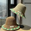 New Holiday-style Woven Straw Hat for Women, Large Brim, UV Protection, Fisherman's Hat, Beach Sun Hat