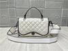 Premium light luxury leather women's bag rhombus small square bag handbag first layer cowhide temperament women's messenger bag