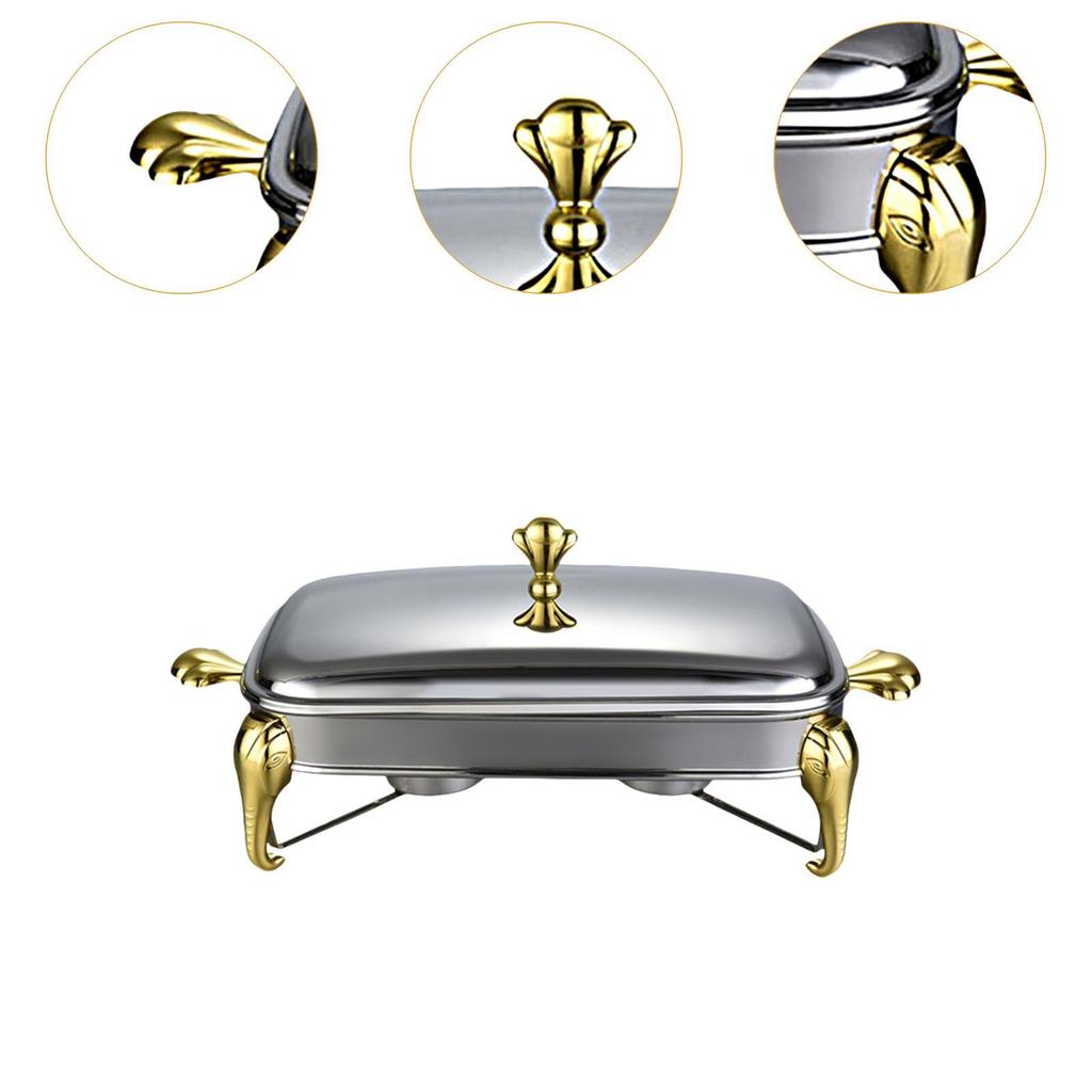 Chafing Dish Buffet Set Servierschale Speiseplatte Buffet-Server Buffet-Wärmer 2,9L für Veranstaltungen Catering Party Küche Hochzeit
