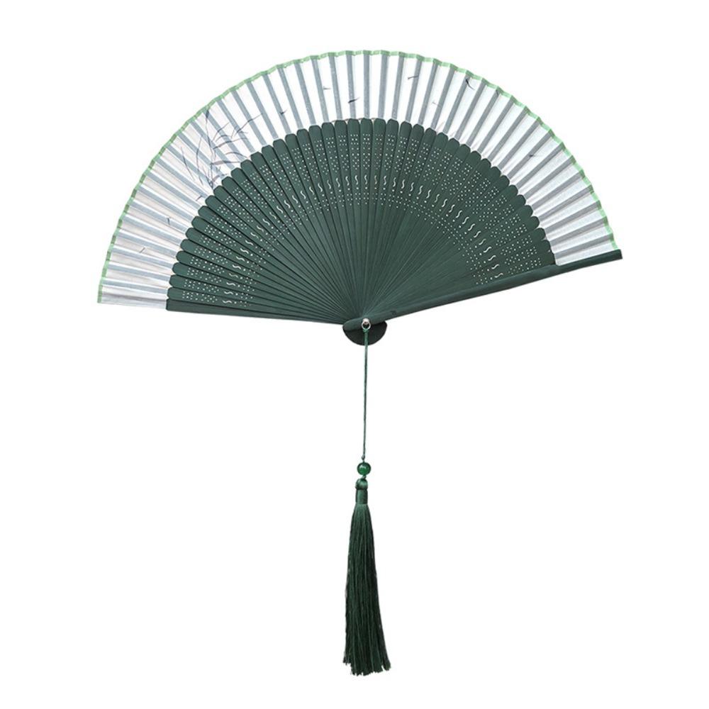 

Древний складной веер в китайском стиле, веер для ципао, складные веера для ханьфу, веер для танцев, для дам Style B