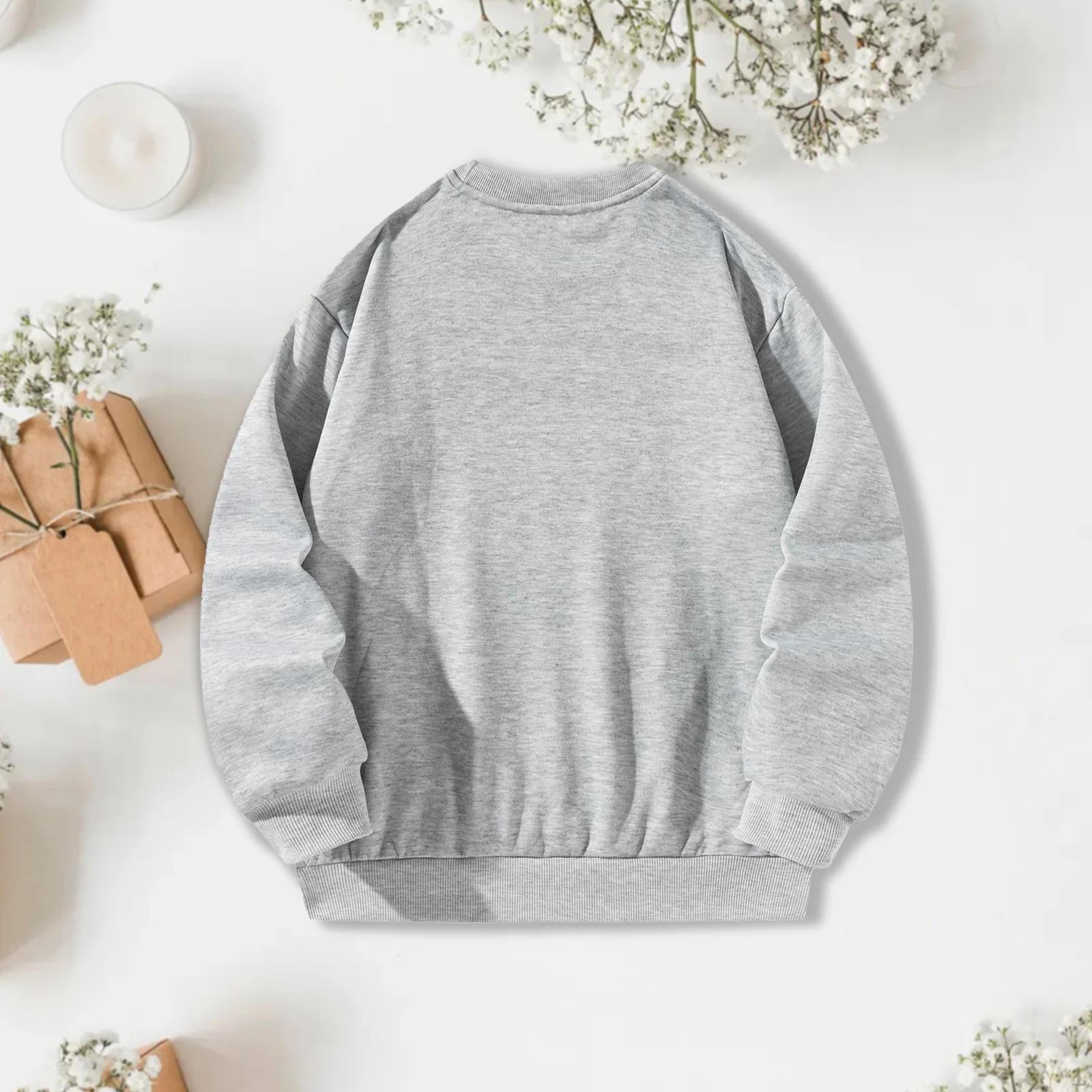 

Толстовка для женщин, рубашка с круглым вырезом, пуловер, осенняя одежда, модные топы