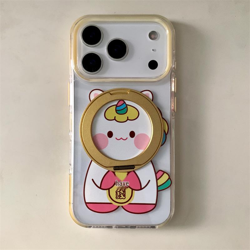 

Lucky Cat 360° Rotating Stand Anti-Drop Phone Case for iPhone 17/16/15 Pro Max and 14/13 iPhone 15 Pro Max