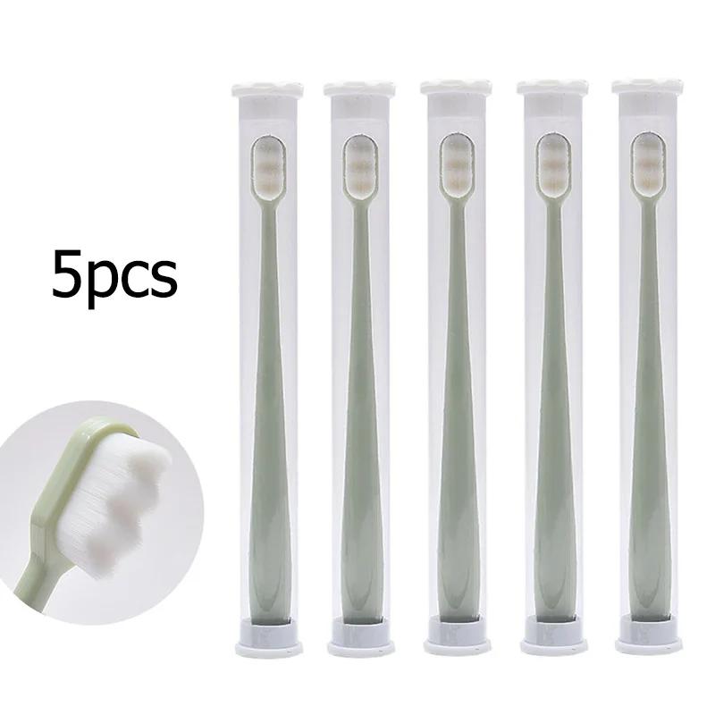 5/10Pcs Ultra-fine Soft Toothbrush Million Nano Bristle Adult Tooth Brush Deep Cleaning Portable Travel Dental Oral Care Brush