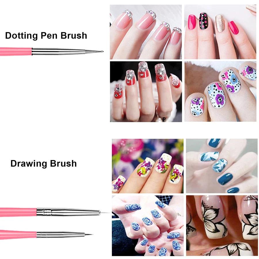 15Pcs Fine Detail Paint Brushes Set, Detail Painting Liner Brushes for Nail Art, Models, Miniatures, Acrylic Watercolor Oil Pain