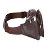 Noora Brown Leather Men Women Waist Bag Fanny Bag Travel Pouch Passport Holder
