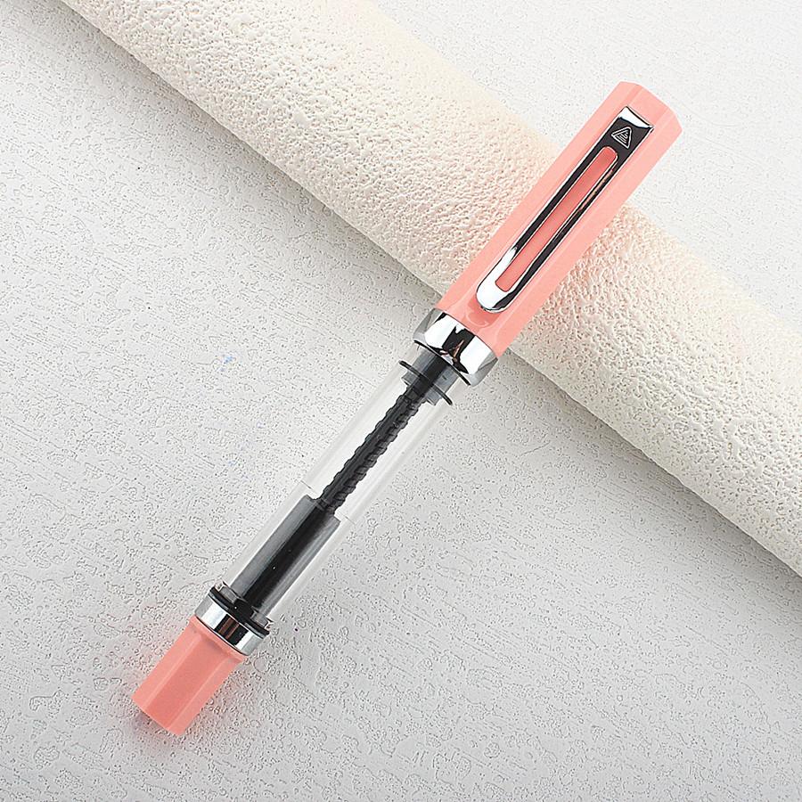 3059 Piston Filling Fountain Pen Acrylic  EF/F/ Nib with Silvery Clip Smooth Writing Office Gift Pen