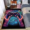 Gaming-Themed Carpet with Controller Design, Vibrant Colors, Neon Style Suitable for Use As an Anti-slip for Living Room Bedroom Sofas
