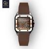 Fashion GUOU Brand Watch Rectangula Quartz Ladies Women's Watches Leather Upscale Large Dial Top Luxury Women relogio feminino