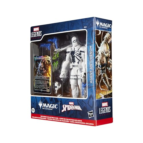 Hasbro Marvel Legends Series "Magic: The Gathering" Agent Anti-Venom, 15cm Spider-Man Action Figure Toy + Limited Edition Foil Collectible Trading Car
