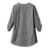 Women's Casual Plaid V Neck Long Sleeve Loose Fit Shirt Top