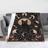 Halloween Black Cats Flannel Throw Blanket Witchy Spooky Blankets for Bedding Outdoor Soft Plush Thin Quilt
