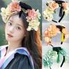 Bachelor Flowers Hair Band Doctor Academic Hat with Tassels Durable Trencher Cap  Graduation Party
