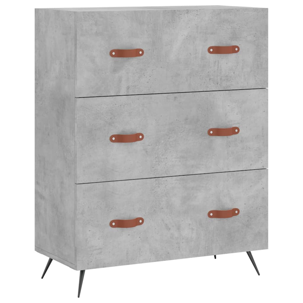 Highboard Concrete Grey 69.5 x 34 x 180 cm Particleboard