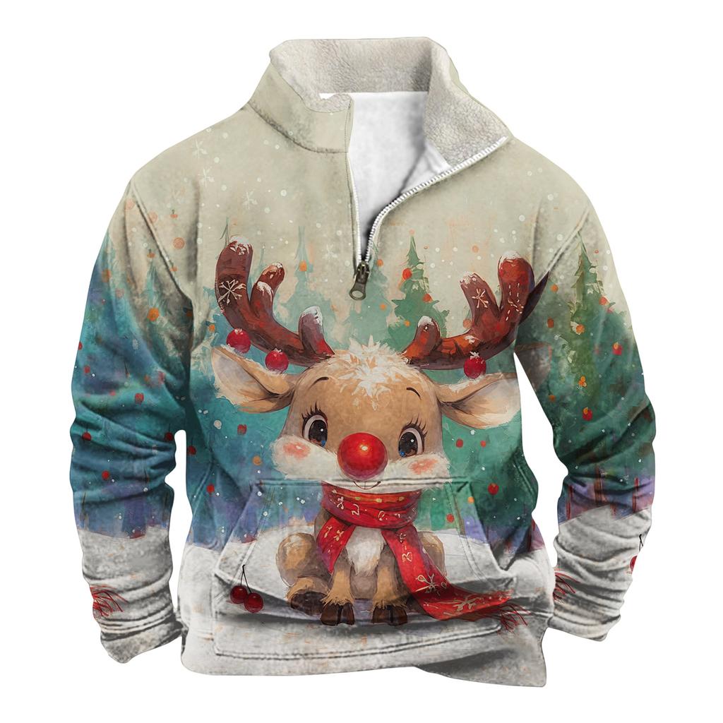 Jarní a pánská mikina se stojacím límečkem je venkovní ležérní svetry