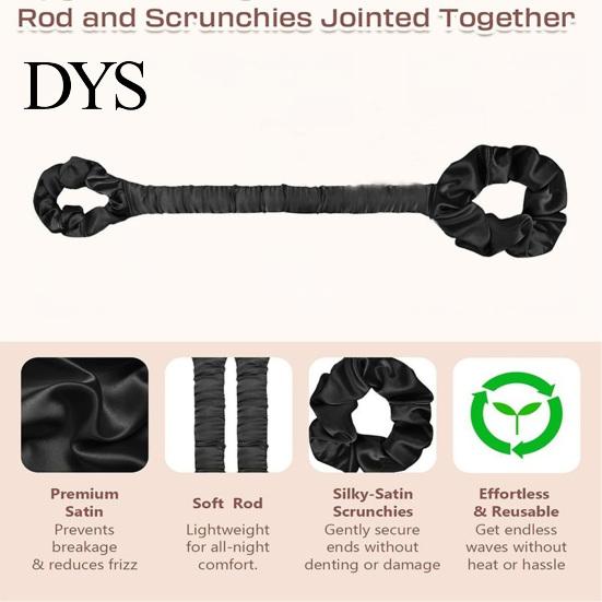 No Heat Hair Curler Curling Rod with Scrunchies, Overnight Sleeping Satin Beginner Friendly Roller Headband, Non-Heating Long for Women Gentle