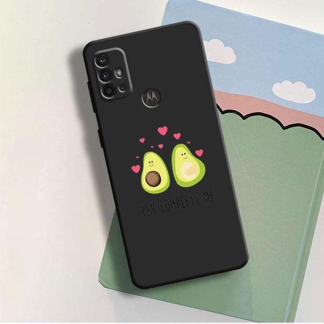 Phone Case for Motorola Moto G22 G82 G52 G31 G60S G30 G71 G50 G51 G200 G9Plus G8Plus G9Power G60 Avocado Aesthetic Black Bag