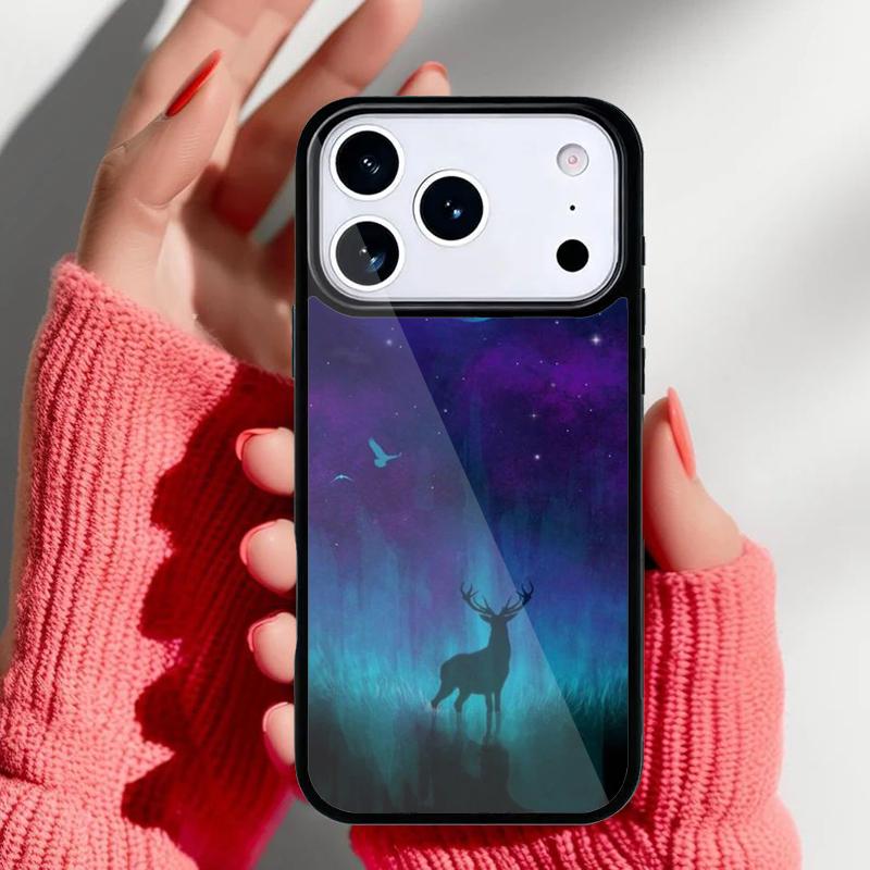 Animal Deer Art Phone Case for iPhone 17 16 15 14 13 Pro Max Back Cover for 12 11 Pro Coque