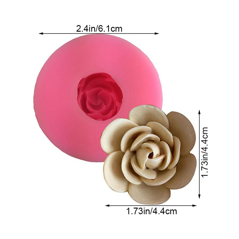 3D Flower Silicone Mold Cake Fondant Candle Clay Cupcake Jelly Candy Chocolate Decoration Durable Baking Mould